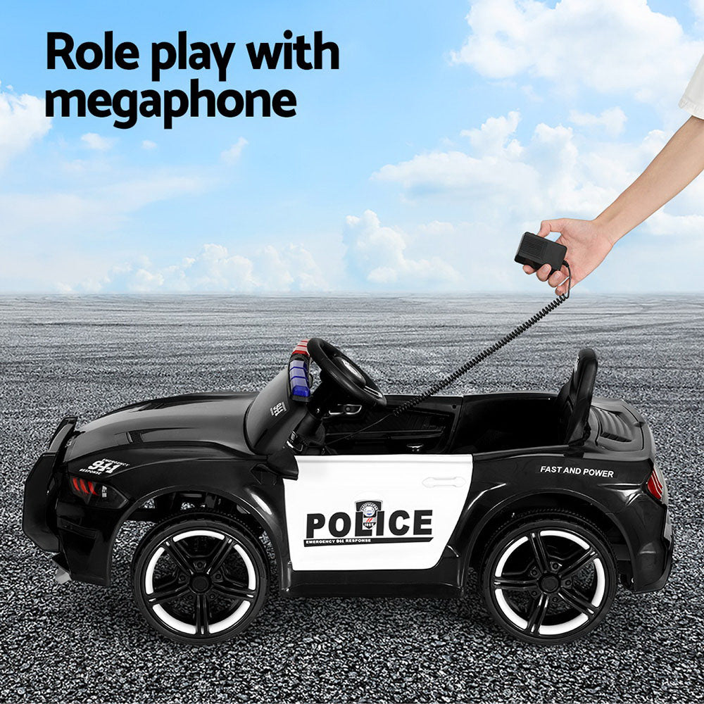 Kop Kids Ride On Police Car, 12V Electric, Black