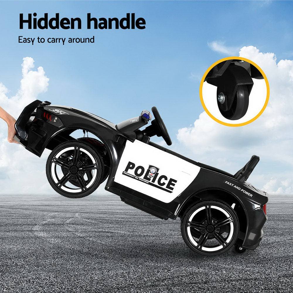 Kop Kids Ride On Police Car, 12V Electric, Black