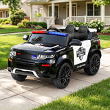 Lulsgate black kids electric ride on police patrol car