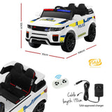 Lulsgate Kids Ride On Police Car, 12V Electric, White