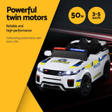 Lulsgate Kids Ride On Police Car, 12V Electric, White
