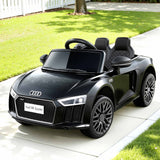 Black 12V electric ride on supercar for kids with sleek bodywork