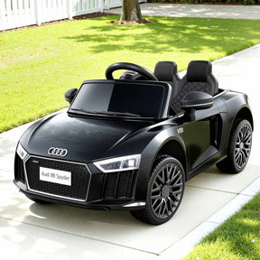 Black 12V electric ride on supercar for kids with sleek bodywork