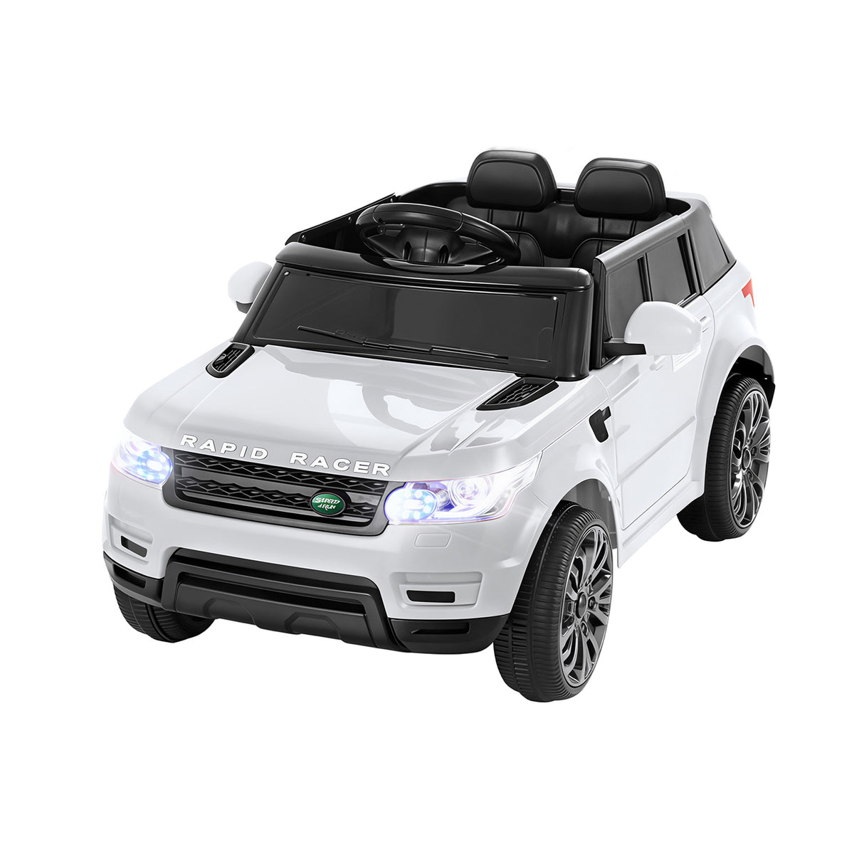 White 12V electric ride on luxury SUV for kids
