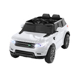 White 12V electric ride on luxury SUV for kids