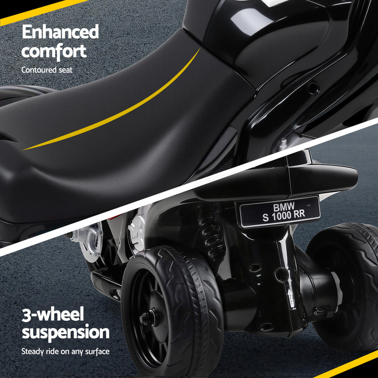 Guillelmo Kids Electric Ride On Motorcycle, Black