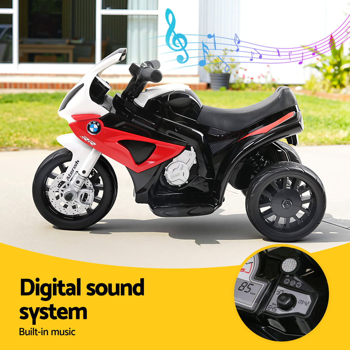 Guillelmo Kids Electric Ride On Motorcycle, Red