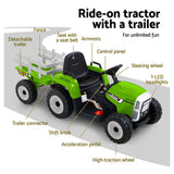 Colerne Kids Ride On Tractor, 12V Electric