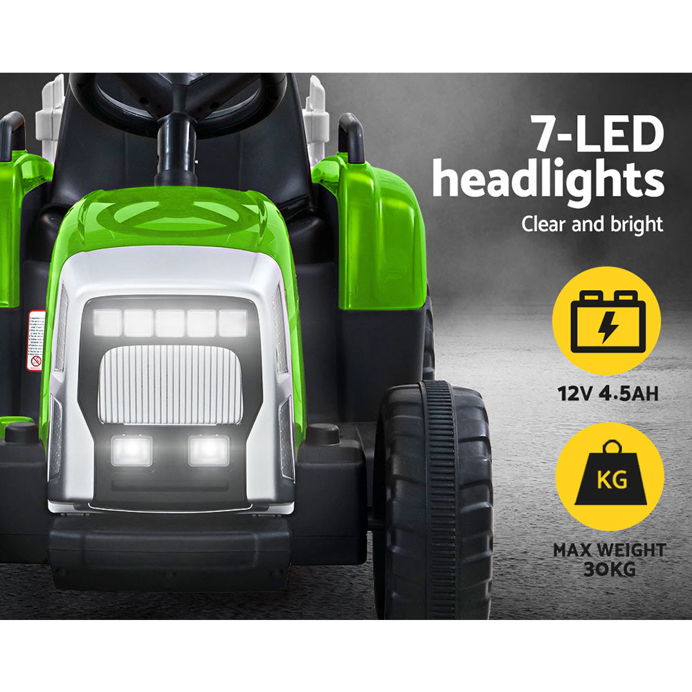 Colerne Kids Ride On Tractor, 12V Electric