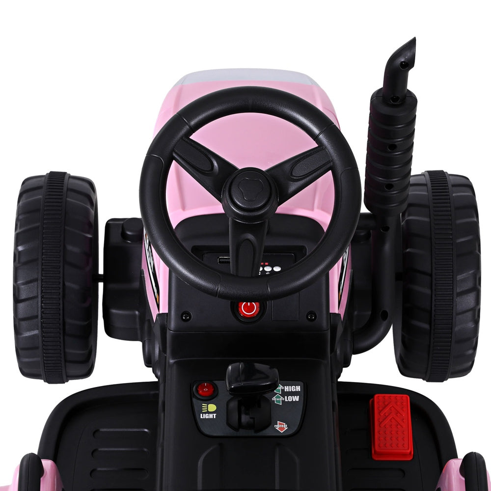 Colerne Kids Ride On Tractor, 12V Electric