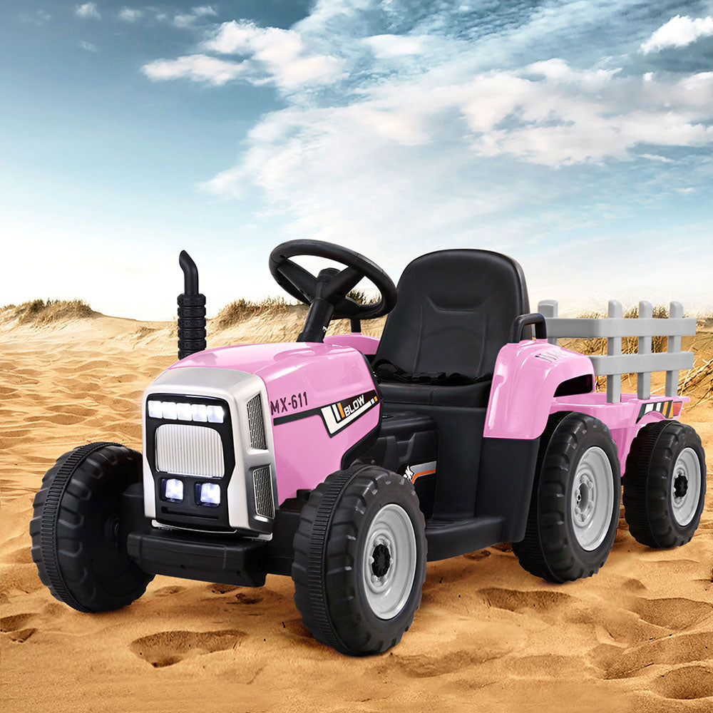 Colerne pink kids electric ride on tractor