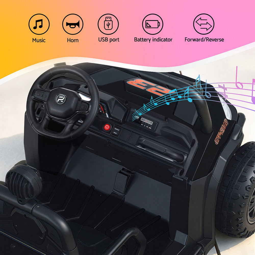 Kirkistown Kids Ride On Car, 12V Electric, Black