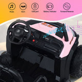 Kirkistown Kids Ride On Car, 12V Electric, Pink