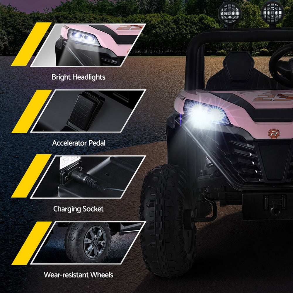 Kirkistown Kids Ride On Car, 12V Electric, Pink