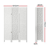 Artiss CLOVER 3-Panel White Room Divider Screen — 122x170cm — Allure Home Collections