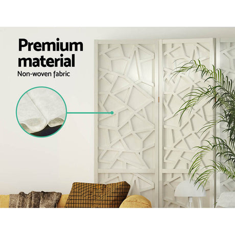 Artiss CLOVER 3-Panel White Room Divider Screen — 122x170cm — Allure Home Collections