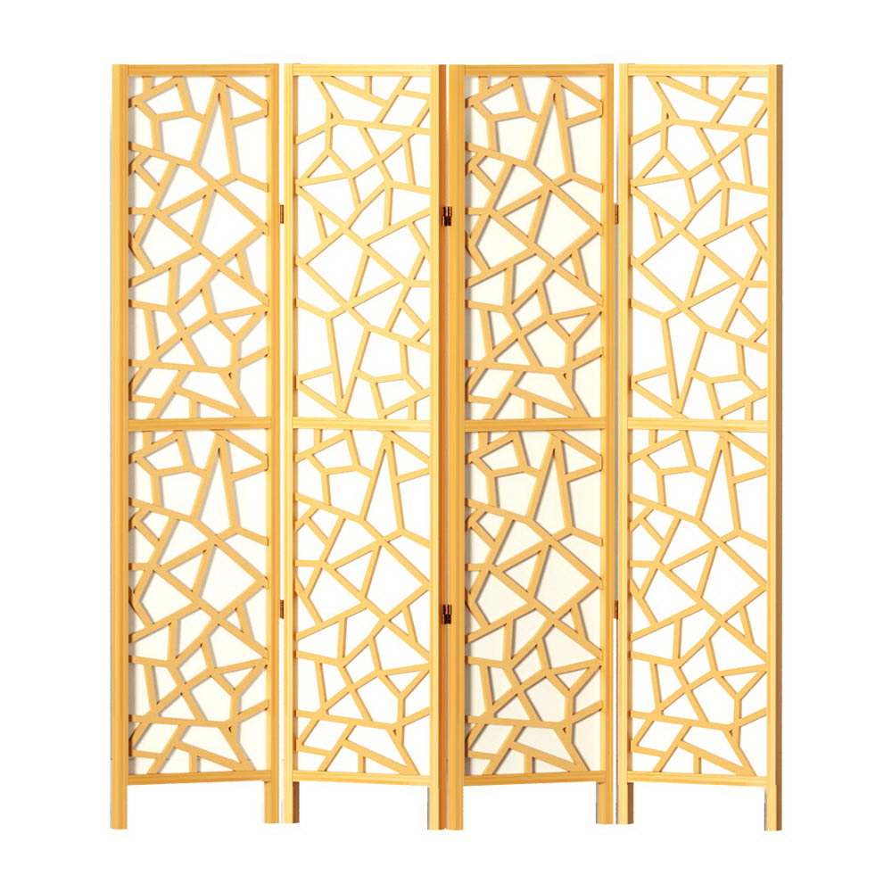 Lakes Entrance 4 Panel Room Divider Screen, Natural