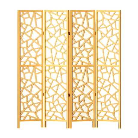 Lakes Entrance 4 Panel Room Divider Screen, Natural