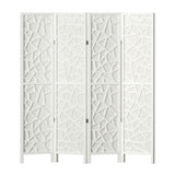 Lakes Entrance 4 Panel Room Divider Screen, White