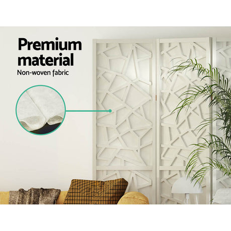 Artiss CLOVER 6-Panel White Room Divider Screen — 244x170cm — Allure Home Collections