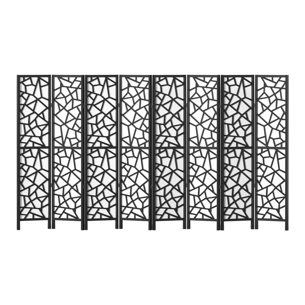 Lakes Entrance 8 Panel Room Divider Screen, Black