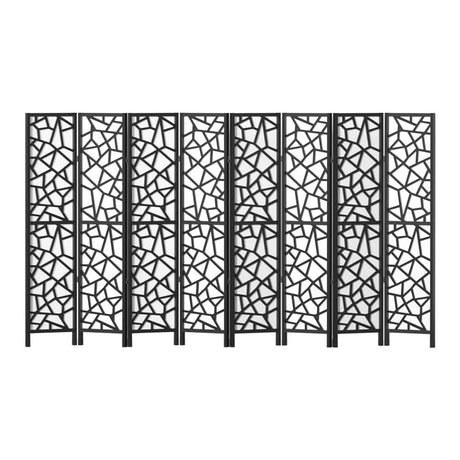 Lakes Entrance 8 Panel Room Divider Screen, Black