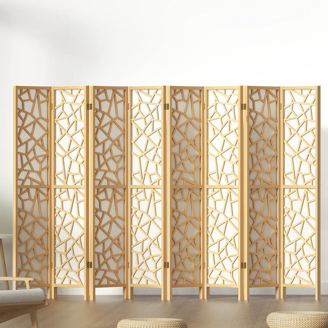 Lakes Entrance 8 Panel Room Divider Screen, Natural