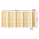 Artiss 8-Panel CLOVER Folding Room Divider — 325x170cm, Multi-Colour Options — Allure Home Collections