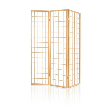 Artiss 3-Panel Folding Room Divider Screen — Oriental Flair, Natural Beige or White — Allure Home Collections