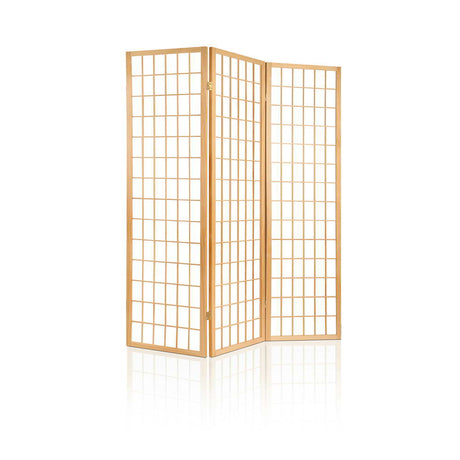 Cann River 3 Panel Pine Room Divider Screen, Natural view 8
