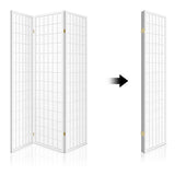 Artiss 3-Panel Folding Room Divider Screen — Oriental Flair, Natural Beige or White — Allure Home Collections