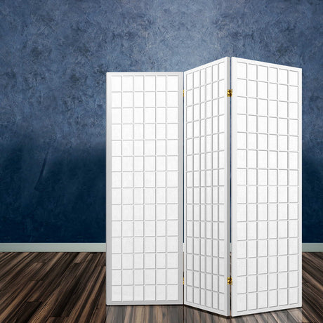 Cann River 3 Panel Pine Room Divider Screen, White view 7