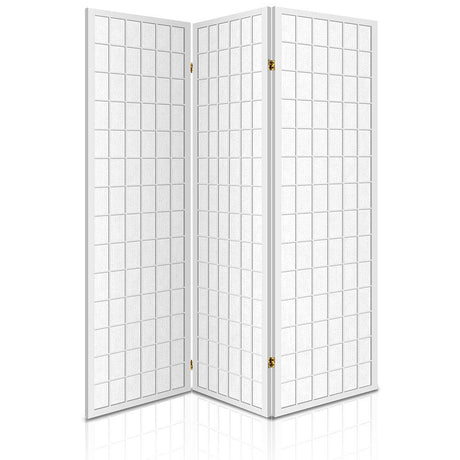 Artiss 3-Panel Folding Room Divider Screen — Oriental Flair, Natural Beige or White — Allure Home Collections