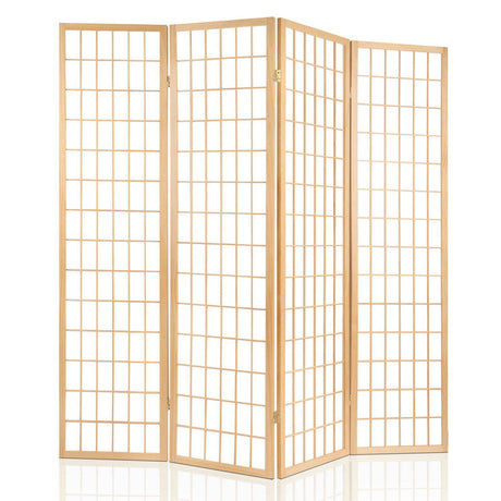 Artiss 4-Panel Folding Room Divider Screen — Oriental Flair, Natural or White — Allure Home Collections