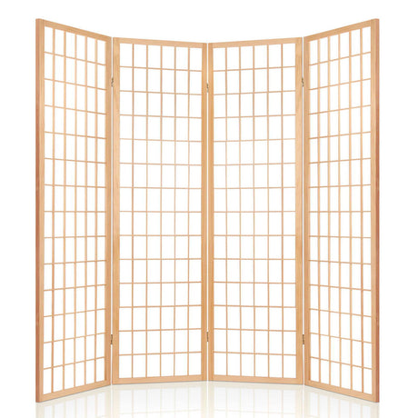 Artiss 4-Panel Folding Room Divider Screen — Oriental Flair, Natural or White — Allure Home Collections