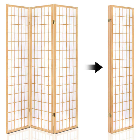 Artiss 4-Panel Folding Room Divider Screen — Oriental Flair, Natural or White — Allure Home Collections
