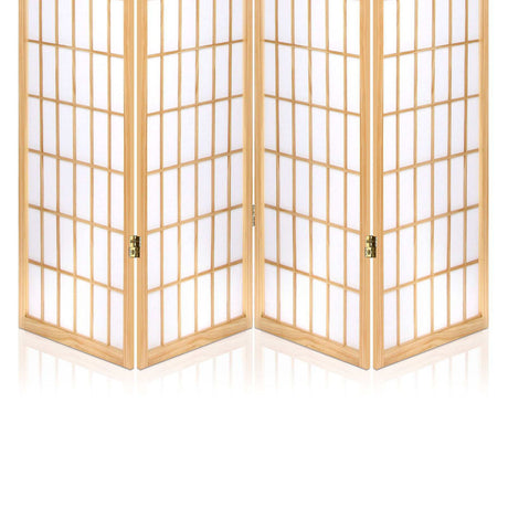 Artiss 4-Panel Folding Room Divider Screen — Oriental Flair, Natural or White — Allure Home Collections