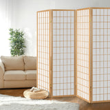 Cann River 4 Panel Pine Room Divider Screen, Natural view 7