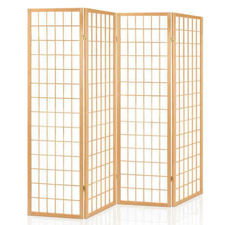 Artiss 4-Panel Folding Room Divider Screen — Oriental Flair, Natural or White — Allure Home Collections