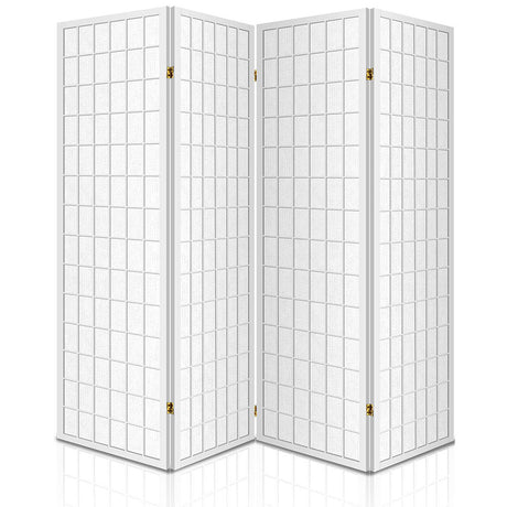 Artiss 4-Panel Folding Room Divider Screen — Oriental Flair, Natural or White — Allure Home Collections