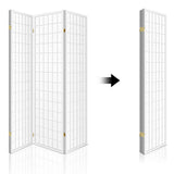 Artiss 4-Panel Folding Room Divider Screen — Oriental Flair, Natural or White — Allure Home Collections
