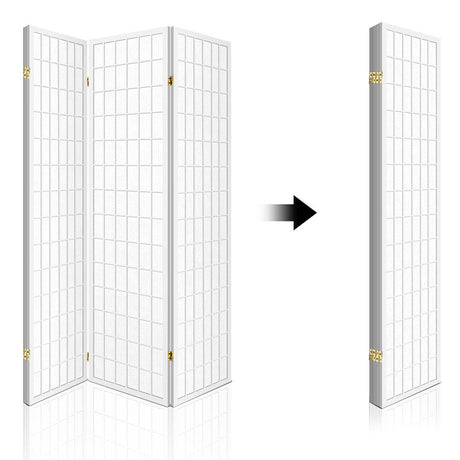 Artiss 4-Panel Folding Room Divider Screen — Oriental Flair, Natural or White — Allure Home Collections