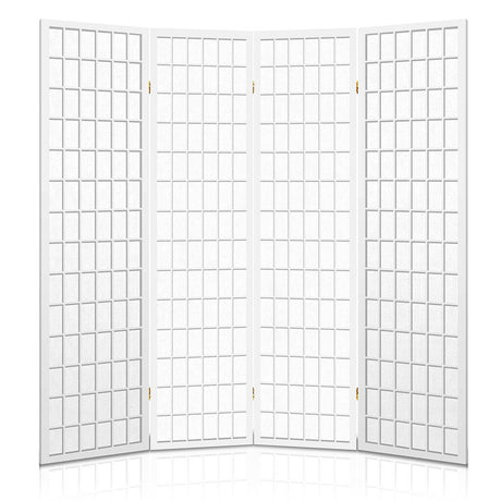 Artiss 4-Panel Folding Room Divider Screen — Oriental Flair, Natural or White — Allure Home Collections
