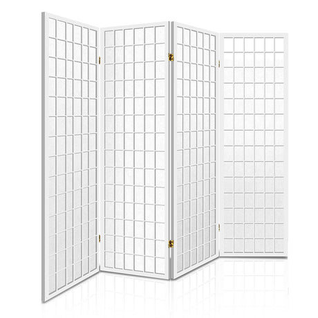 Artiss 4-Panel Folding Room Divider Screen — Oriental Flair, Natural or White — Allure Home Collections
