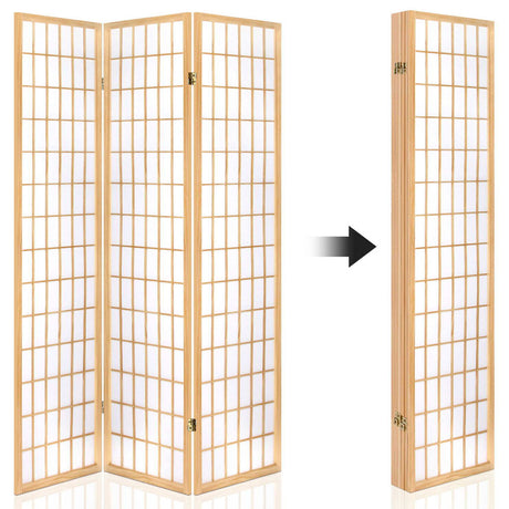 Artiss 6-Panel Freestanding Room Divider Screen — 261x179cm, White or Natural — Allure Home Collections