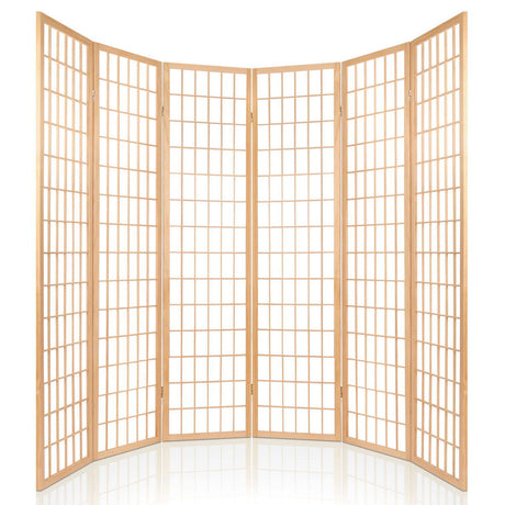 Artiss 6-Panel Freestanding Room Divider Screen — 261x179cm, White or Natural — Allure Home Collections
