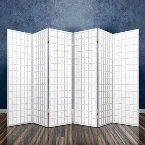 Ningbo freestanding 6 panel room divider screen with oriental flair in a large room