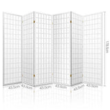 Artiss 6-Panel Freestanding Room Divider Screen — 261x179cm, White or Natural — Allure Home Collections