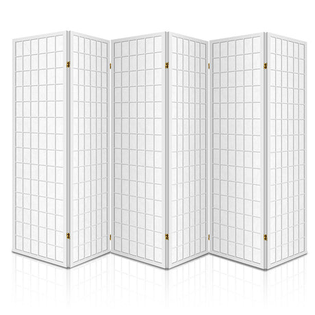 Artiss 6-Panel Freestanding Room Divider Screen — 261x179cm, White or Natural — Allure Home Collections