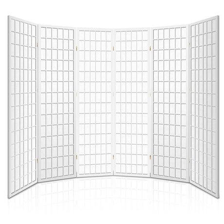 Artiss 6-Panel Freestanding Room Divider Screen — 261x179cm, White or Natural — Allure Home Collections